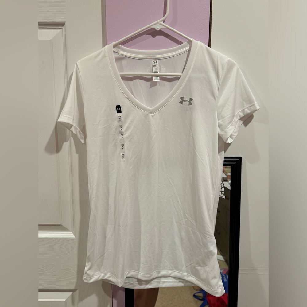 White Under Armour tee